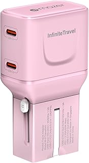 Mazer Infinite 45W Pocket Travel Charger – Dual USB-C GaN Fast Charger with Universal Travel Adapter
