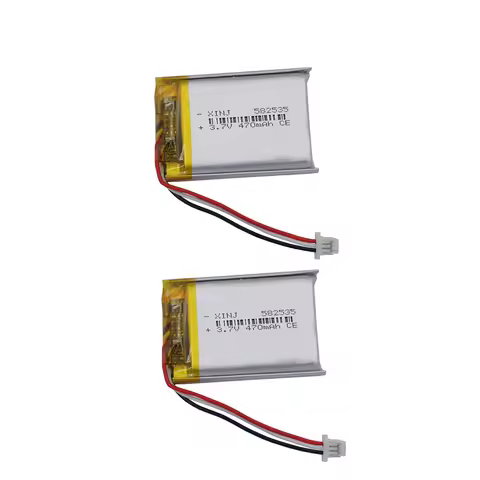 2pcs 3.7v 470mah 1.74Wh Li-polymer Li Lithium Battery 582535 JST 3pin 1.0mm Plug Thermistor 3-wires