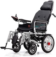 Luxurious and lightweight Portable Foldable Power Compact Mobility Aid Wheel Chair Fully Automatic Reclining Four-Wheeled Scooter Chair Powerful Folding Carry Electric Wheelchair