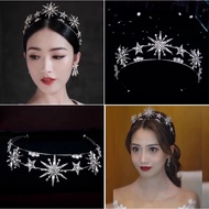Marnie Bridal Jewelry Rhinestone Ray Crystal (Bridal Headdress) Bc3 Silver European Hair Cave Crown 