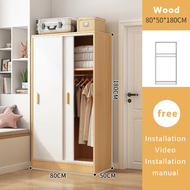 OTA-4 FT Sliding Wardrobe Almari Baju Sliding Door Sliding Anti Jump Wardrobe Wooden Wardrobe Almari Pakaian 推拉门衣柜衣橱