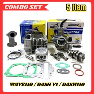Dash110/Wave110 Block Racing 53mm/56mm/57mm ESPADA Combo Set (Block Racing/Carburetor/Camshaft S4 TA