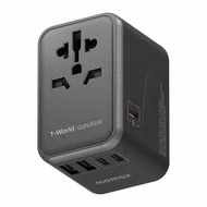 MOMAX 65W Universal AdapterFast Charging Type C Charger with 5 USB PortsUK/US/AU/EU Plug Universal T
