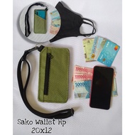 Tas HP sako nomo wallet / dompet kalung gantung pria wanita /Tas wallet keren