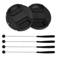 2 Pack 55mm Snap-On Center-Pinch Lens Cap, Extra Strong Springs, Camera Lens Cover, Made from 100% R