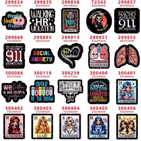 10 Pcs Black Glitter Acrylic Charms Terror Themed Planar Resin Flatback For DIY Hairbow Accessory De