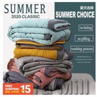Super Soft QUILT(COMFORTER) Single & Queen, Wash Cotton - Summer Thin Quilt Selimut Selesa
