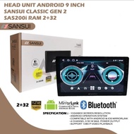 Head Unit Android 9inch Sansui Classic 2/32GB