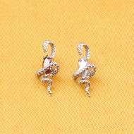 Jewelry's Fashionable ASTM-F136 Titanium Snake Ear Tragus Piercing Cartilage Lip Ring Flatback Labre