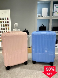 Rimowa กระเป๋าเดินทางล้อลากขึ้นเครื่องมีเคสพกพาอัลลอยผสมแมกนีเซียม20นิ้วอลูมิเนียม26นิ้วเหมาะสำหรับคู่รักที่อยู่ในระยะไกลกระเป๋าถือเดินทางเช็คอินกระเป๋าเดินทางขนาด30นิ้วของแท้