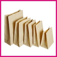 ☇◑ △ ◶ 100pcs Brown Kraft Paper bag, Supot bag, Brown Paper bag