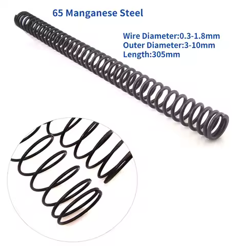 Y-type Compression Spring 65 Manganese Steel Pressure Spring Wire Diameter 0.3/0.4/0.5-1.8mm Length 