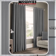 B20 Ready Made Curtain 95%Blackout Siap Jahit Langsir (Eyelet)Modern Curtain Windows Sliding Door Evening Shadow