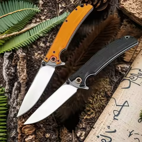 High-Quality Military Folding Knife with D2 Blade and G10 Handle Outdoor Adventure Hunting Camping S