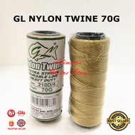 GL NYLON TWINE 70G BENANG JALA JARING IKAN FISH NET TALI LAYANG-LAYANG 210D/4 210D/6 210D/9 210D/12 