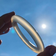 【Lost and find】工匠精挑 天然石 白冰 螢光 貓眼 手鐲 56.5