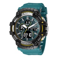 SMAEL Tactical Sport Watch for Men Students Dual-display Digital Watch Waterproof with Luminous Mult