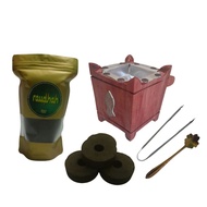 BUKHUR PACKAGE BUKHUR PREMIUM 5IN1, WOODEN PRAPEN 10CM HEIGHT, BUKHUR SPRAY 100gr, 1 pack MAGIC CHAR