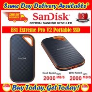 [Same Day Delivery Available*] SanDisk Extreme Pro Portable SSD E81 1TB / 2GB USB 3.2 (Gen 2) Type C SDSSDE81-1T00-G25 / SDSSDE81-2T00-G25 5-Years(*Order before 2pm on Working Day, will Deliver on Same Day, Order After 2pm, will Deliver Next Working Day.)