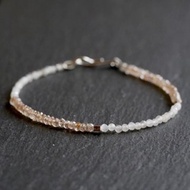 天然鋯石和白月光石手鍊