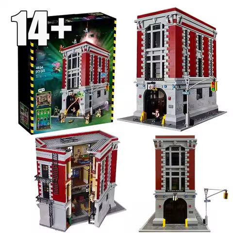 HOT IN 4634PCS FIT 75827 Ghostbusters Firehouse Headquarters Building Blocks Model Bricks Christmas 