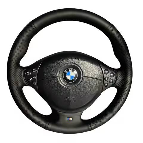 Artificial Leather Car Steering Wheel Cover For BMW M Sport E36 1996-2000 E39 1995-2001 Z3 M E36/7 E