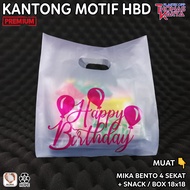 Kantong Plastik Dove Mika Bento Motif THANK YOU isi 50 Tas Bingkisan Snack Hajatan Syukuran Ulang ta
