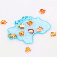 港食天堂香港地圖磁石貼 - 元朗&屯門 香港紀念品 手信