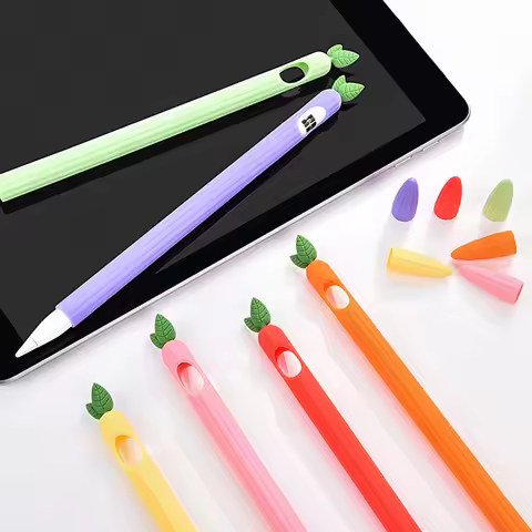 Cute Vegetable Silicone Case For Apple Pencil 1 2 Pen Protective Sleeve Skin Cover Pen Case For Appl