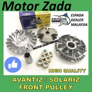 EGO AVANTIZ FRONT PULLEY ASSY ESPADA WITH FAN SOLARIZ FRONT PULLY AVANTIZ PULLY DEPAN SOLARIZ PULLEY
