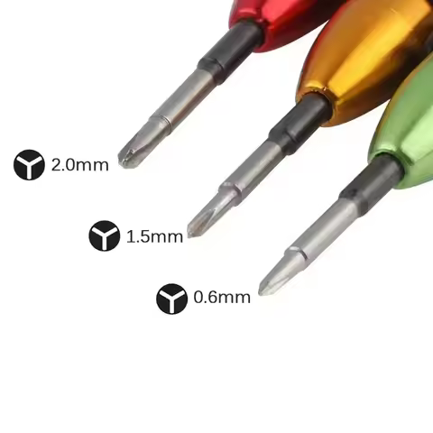 0.6mm 1.5mm 2.0mm Y Tip Triwing Screwdriver for Nintendo Switch JoyCon for iPhone 7 8 Plus for Samsu