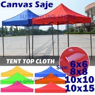 600D Kain Kanopi Khemah Pasar Canvas Only Market Canopy Kanvas Kanopi Kalis Air UV Protect Polyester 6x6/8x8/10x10/10X15