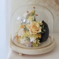 【設計款花盅】經典半圈花園 客製化永生花 骨灰罐 寵物骨灰花盅