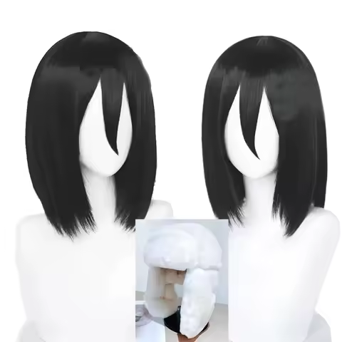 Fyodor Wig Bungo Stray Dogs Fyodor Dostoevsky Cosplay Wig Styled Short Black Heat Resistant Syntheti