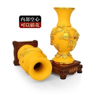 Dragon Fish Vase Gold Lucky Fengshui Vase Flower Arrangement Desktop Wealth Peace