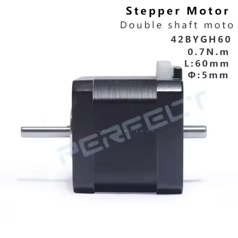 42BYGH60 Nema 17 Stepper Motor 0.7N 1.5A 4-lead Double Shaft Motors 3D Printer CNC Engraving Milling