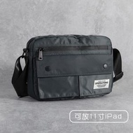 韓風男裝斜孭袋 潮牌郵差包 學生簡約輕便 日系工裝風格- 黑色小號 均碼