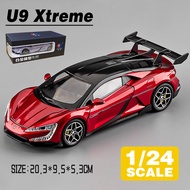 LEO 1:24 BYD U9 Xtreme Diecast โมเดล รถอัลลอยด์รถยนต์ของเล่นคอลเลกชันของขวัญสําหรับเด็กชายสาว ของเล่