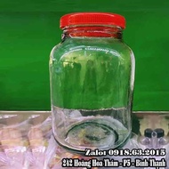 Glass Jars Soaked In Wine, Soaked Fruit, Raised Vinegar With Red Cap 2L, 3L, 5L