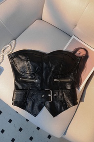 Áo Vest Da Ngọt Ngào Mát Mẻ Cho Nữ Áo Ba Lỗ Gợi Cảm Áo Ba Lỗ Khiêu Vũ Áo Ba Lỗ Dây Chuyền Ngực Áo Ba