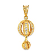 Bejeweled Bauble Ball Pendant Gold Plated