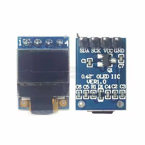 0.42 Inch OLED Screen Display Module 72*40 Dots IIC I2C COG White Light Display 4PIN SSD1315 Driver