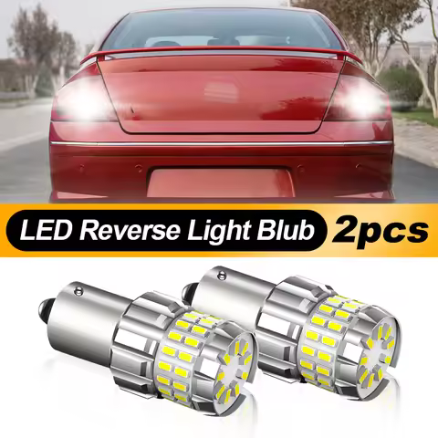 2x P21W LED Reverse Light Back Up Lamp 1156 7506 BA15S Bulb For Peugeot 206 207 307 407 208 508 2008