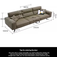 Green sofaหนังแท้ โซฟาขนาดมหญ่ genuine leather couch villa