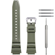 สายนาฬิกาเรซิ่นสำหรับ Casio AE1200 AE-1100 MRW200H W-735 SGW200h / 300h / 400h ผู้ชายกีฬากลางแจ้งเทป