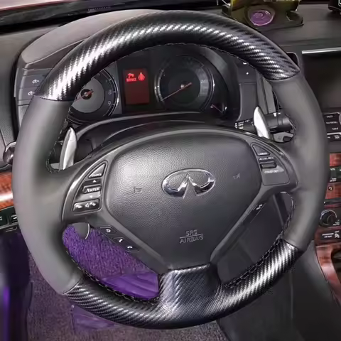For Infiniti G G37 EX EX35 EX37 Q Q40 Q60 QX50 2008-2018 DIY Hand Stitched carbon fiber Genuine Leat