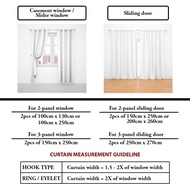 clearance fashion☌(Hook Type) 1 Pcs Plain Color Blackout Curtain Window Curtain Sliding Door Curtain Drapes
