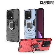 小米13 Pro Xiaomi 13 Pro CASEBURG Hybrid R 磁貼指環扣 座枱支架 四邊全包手機殼 手機套 6932A