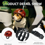 NAESV Dog Helmet, Adjustable Solid Color Pet Motorcycle Helmet, Handsome Comfortable Fit Plastic Dog