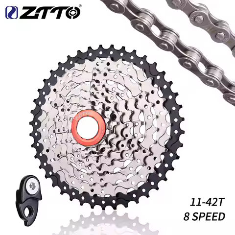 ZTTO Bicycle 8 Speed 11-42T Cassette Mountain Bike 8speed Steel 8s MTB 8v Freewheel Bicycle Parts Fo